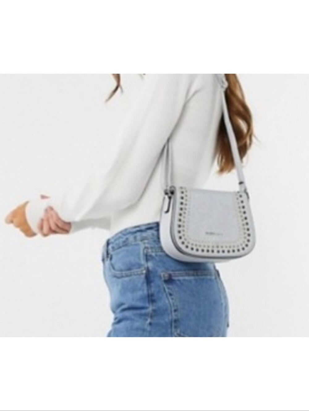 BCBGeneration Sarah Crossbody Silver Metallic